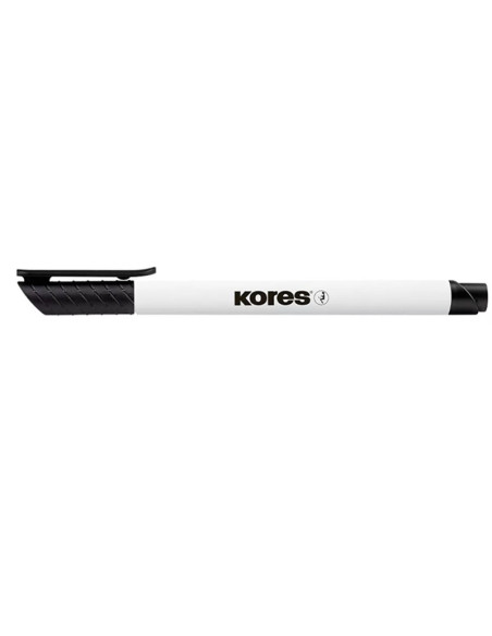 KO22800-12,Marker whiteboard negru 1mm Kores - Set 12