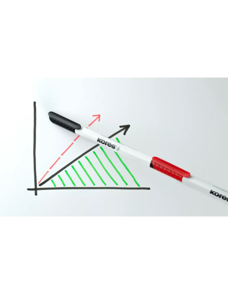 KO22800-12,Marker whiteboard negru 1mm Kores - Set 12