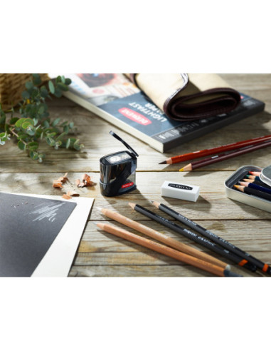 DW2306123,Ascutitoare metalica dubla cu rezervor neagra professional Derwent