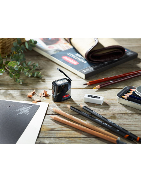 DW2306123,Ascutitoare metalica dubla cu rezervor neagra professional Derwent