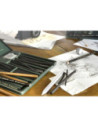 FC129997,Blister 3 buc carbune presat pitt monochrome soft Faber-castell