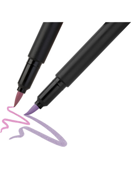 FC116453,Brush pens black edition set 6 culori pastel Faber-castell