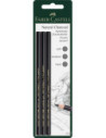 FC117498,Blister 3 buc creion carbune natural pitt monochrome s,m,h faber