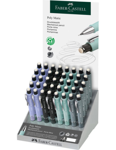 FC133341,Display 40 buc creion mecanic 0.7 mm poly matic 2 Faber-castell