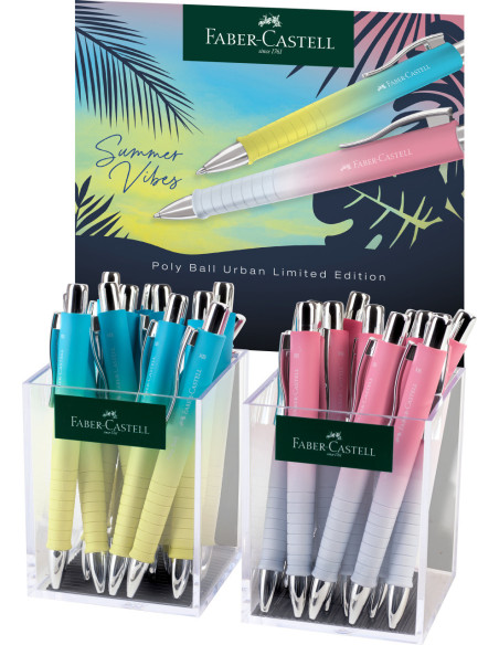 FC241107,Display 24 buc pix cu mecanism si grip poly ball urban xb summer 2024 Faber-castell