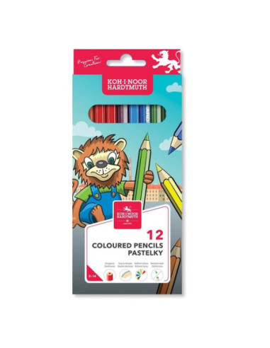 KH355212L,Creioane colorate 12 culori leu mina 2.8mm Koh-i-noor