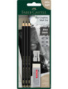 FC115297,Blister 3 buc creion grafit mat 10b, 12b, 14b pitt Faber-castell