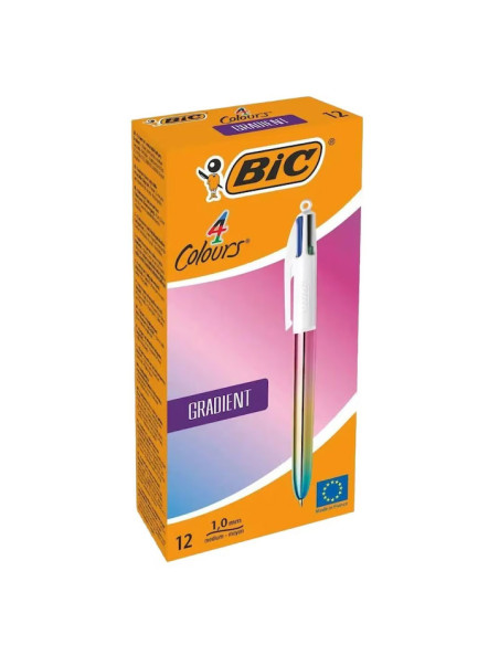 BC511034-12,Pix cu mecanism 4 culori gradient Bic - Set 12