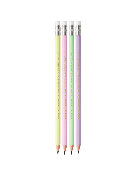 BC518306,Creion grafit hb cu guma eco evolution pastel 12/cut Bic
