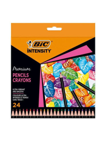 BC9678231,Creioane colorate 24 culori intensity premium Bic