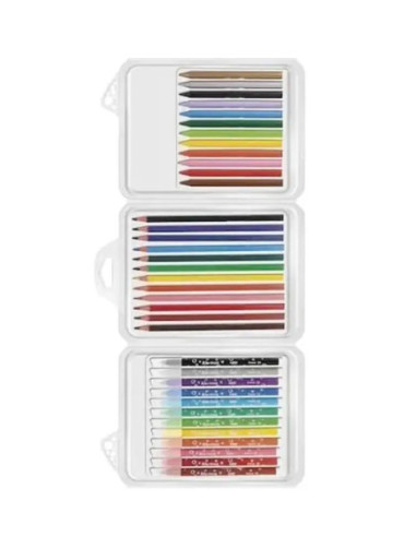 BC8877013,Pachet mixt creioane colorate si cerate + carioci Bic