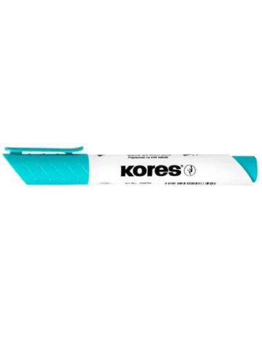 KO20839-12,Marker whiteboard turcoaz 3mm Kores - Set 12