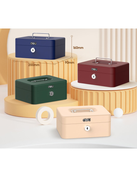 DLET504,Cutie valori metal 9*20*16 cm verde Deli