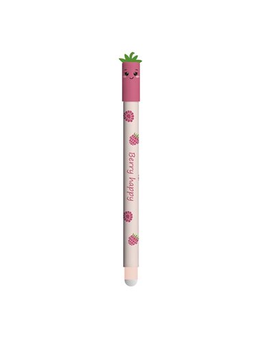 Roller cu cerneala termosensibila albastra Eberhard Faber Fruity erase it, 0.7 mm, Zmeura