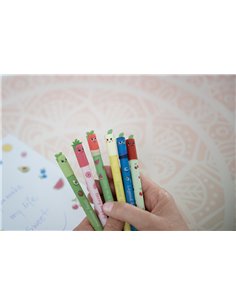 Roller cu cerneala termosensibila albastra Eberhard Faber Fruity erase it, 0.7 mm, Cireasa 2