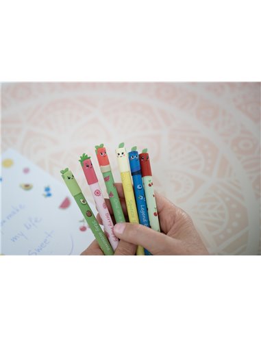 Roller cu cerneala termosensibila albastra Eberhard Faber Fruity erase it, 0.7 mm, Lamaie