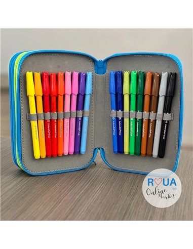 Penar echipat cu 3 fermoare Pelikan 400207263, 43 piese, Emoji 5