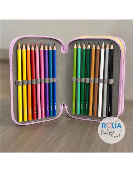 Penar echipat cu 3 fermoare Pelikan 400207263, 43 piese, Emoji 4