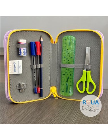 Penar echipat cu 3 fermoare Pelikan 400207263, 43 piese, Emoji 4