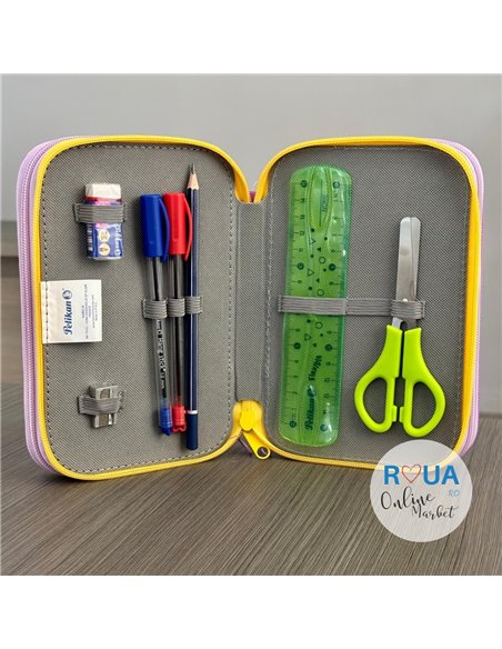 Penar echipat cu 3 fermoare Pelikan 400207263, 43 piese, Emoji 4