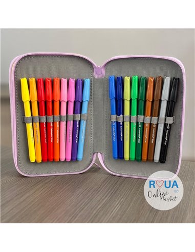 Penar echipat cu 3 fermoare Pelikan 400207263, 43 piese, Emoji 4