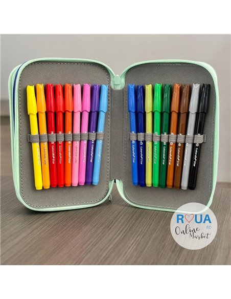 Penar echipat cu 3 fermoare Pelikan 400207263, 43 piese, Emoji 3