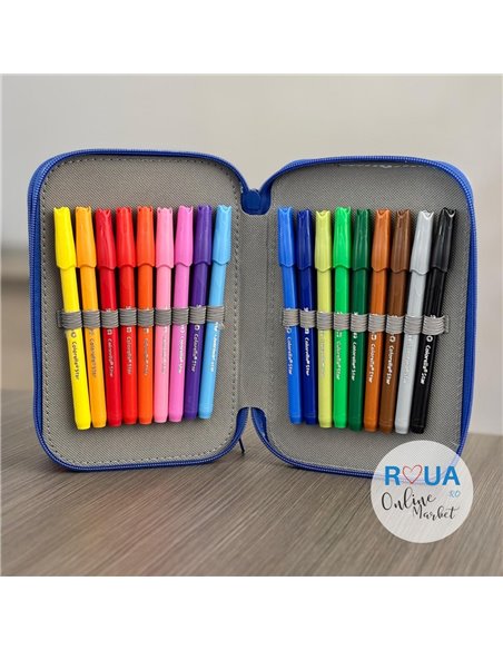 Penar echipat cu 3 fermoare Pelikan 400207263, 43 piese, Emoji 6