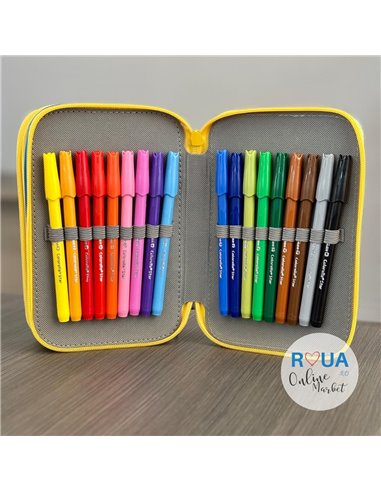 Penar echipat cu 3 fermoare Pelikan 400207263, 43 piese, Emoji 1
