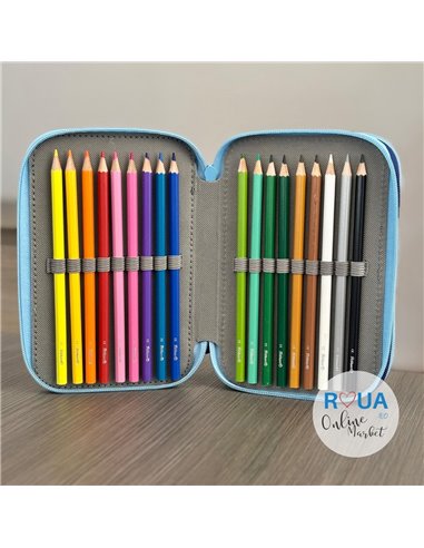 Penar echipat cu 3 fermoare Pelikan 400207249, 43 piese, Happy animals, Panda