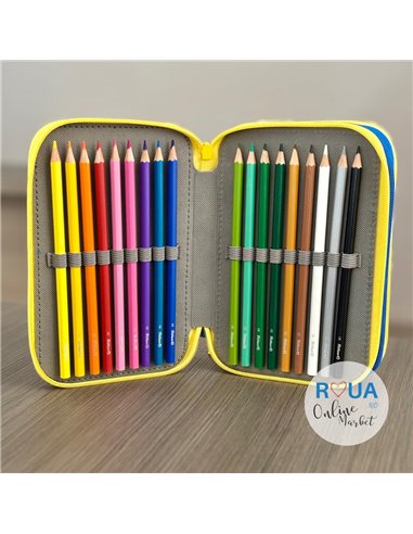 Penar echipat cu 3 fermoare Pelikan 400207249, 43 piese, Happy animals, Lion