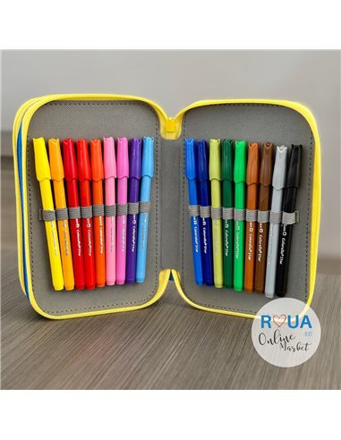 Penar echipat cu 3 fermoare Pelikan 400207249, 43 piese, Happy animals, Lion