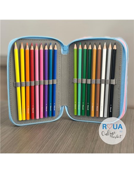 Penar echipat cu 3 fermoare Pelikan 400207261, 43 piese, Monsters 5