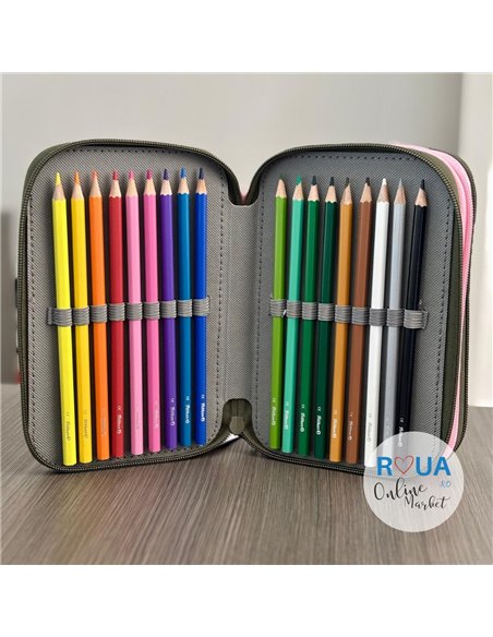 Penar echipat cu 3 fermoare Pelikan 400207261, 43 piese, Monsters 4