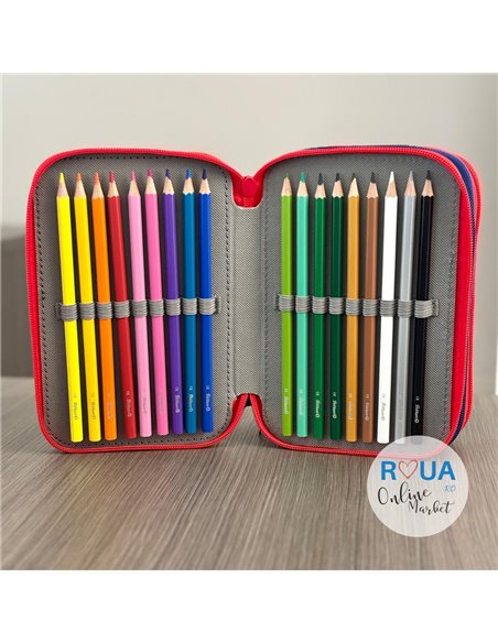Penar echipat cu 3 fermoare Pelikan 400207261, 43 piese, Monsters 1