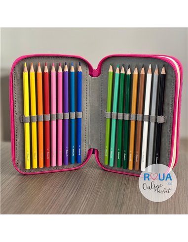 Penar echipat cu 3 fermoare Pelikan 400207261, 43 piese, Monsters 3