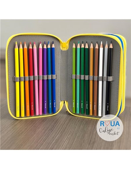 Penar echipat cu 3 fermoare Pelikan 400207264, 43 piese, Mascotte, Surfer