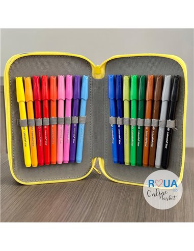 Penar echipat cu 3 fermoare Pelikan 400207264, 43 piese, Mascotte, Surfer