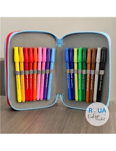 Penar echipat cu 3 fermoare Pelikan 400207264, 43 piese, Mascotte, Captain