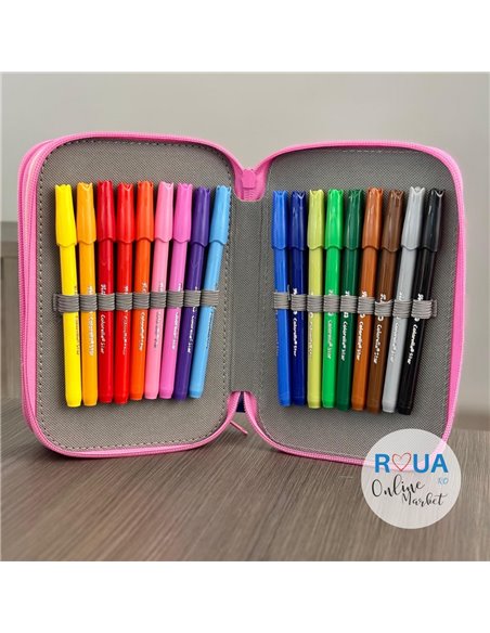 Penar echipat cu 3 fermoare Pelikan 400207264, 43 piese, Mascotte, Singer