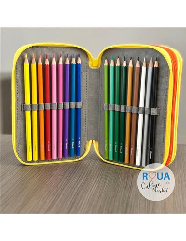 Penar echipat cu 3 fermoare Pelikan 400207249, 43 piese, Happy animals, Duck