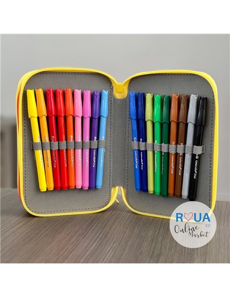 Penar echipat cu 3 fermoare Pelikan 400207249, 43 piese, Happy animals, Duck