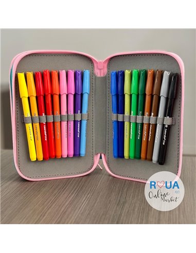 Penar echipat cu 3 fermoare Pelikan 400207249, 43 piese, Happy animals, Cat