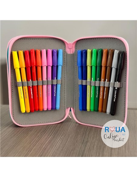 Penar echipat cu 3 fermoare Pelikan 400207249, 43 piese, Happy animals, Cat