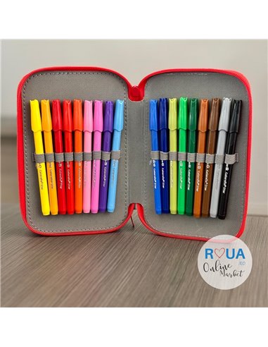 Penar echipat cu 3 fermoare Pelikan 400207264, 43 piese, Mascotte, Basket