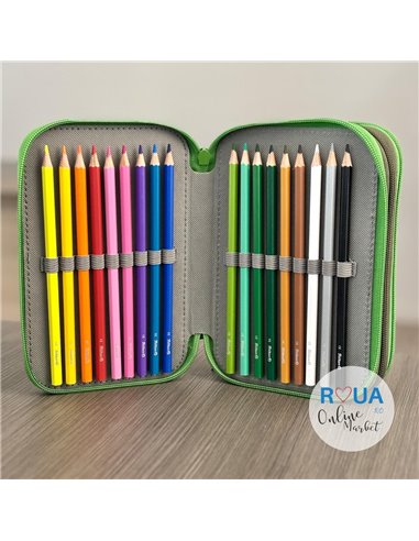 Penar echipat cu 3 fermoare Pelikan 400207261, 43 piese, Monsters 2