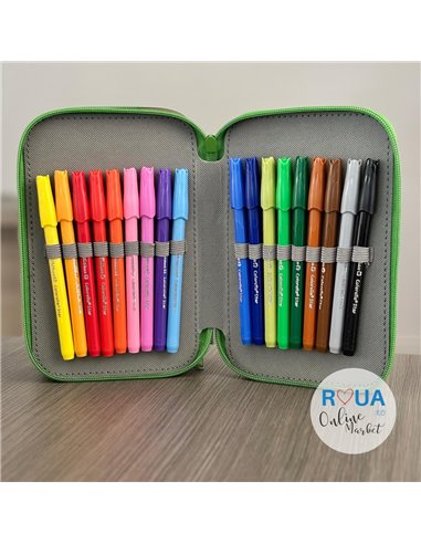 Penar echipat cu 3 fermoare Pelikan 400207261, 43 piese, Monsters 2