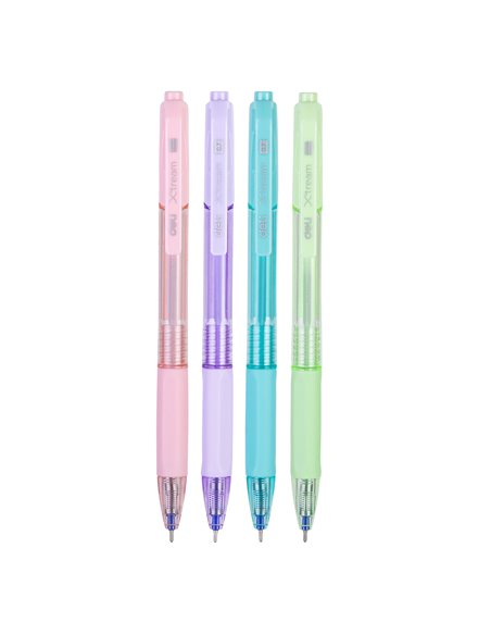 Pix cu gel si mecanism Deli XTream, 0.7 mm, mina albastra, corp pastel