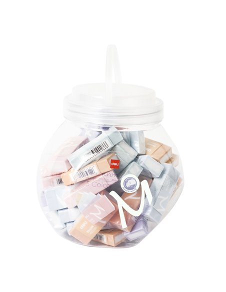 Radiera creion Deli Macarons, material eco PVC, non-toxic, Pastel
