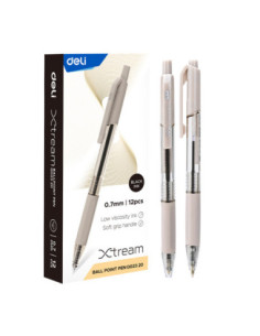 DLEQ02320-12,Pix cu mecanism 0.7mm xtream negru Deli - Set 12 2
