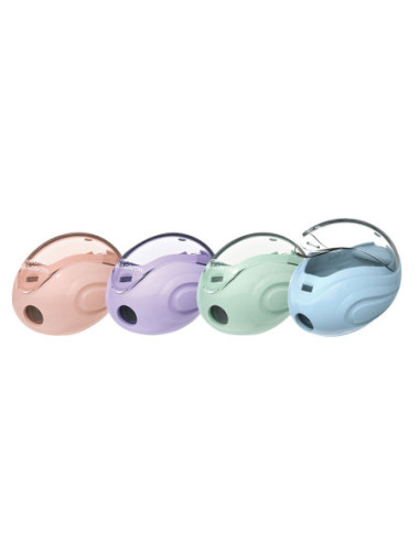 DLE0525-36,Ascutitoare plastic cu container macarons Deli - Set 36